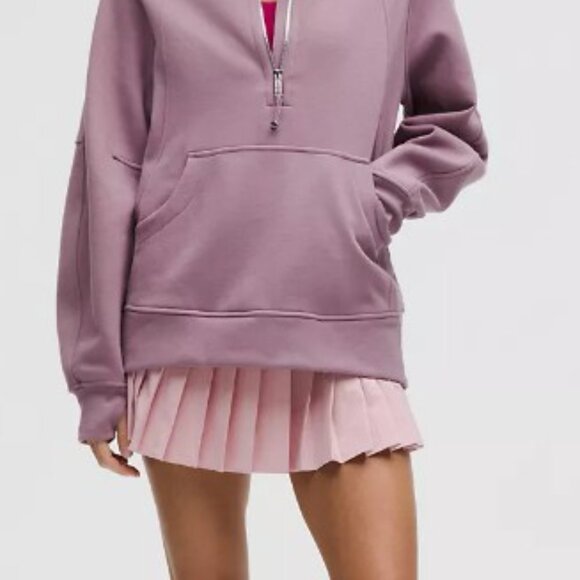 Lululemon Athletica NWT Lavender Lux Scuba Oversized Funnel-Neck Half Zip Long - Picture 4 of 10